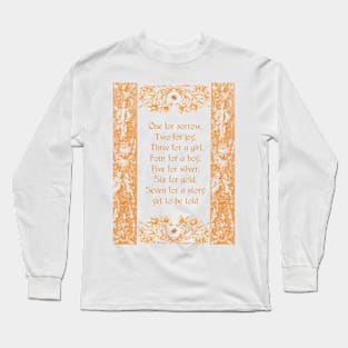 Raven Poem Gothic Nursery Rhyme Gold Gothic Frame Long Sleeve T-Shirt